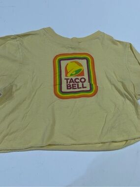 Taco Bell cropped Yellow  Graphic Tee